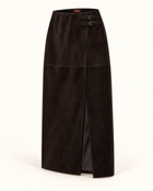 Valentina Suede Midi Skirt